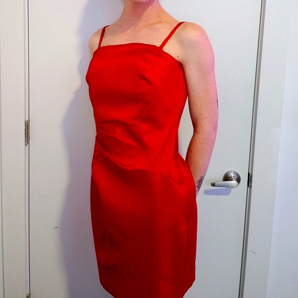 Calvin Klein Red Cocktail Party Dress 10